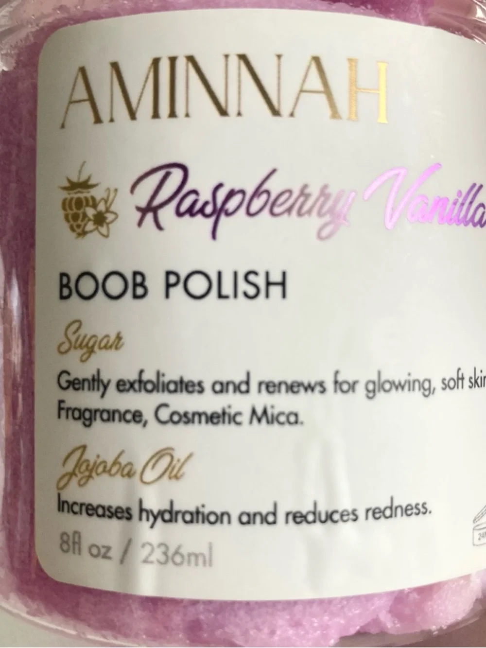 New Aminnah Raspberry Vanilla Boob Polish